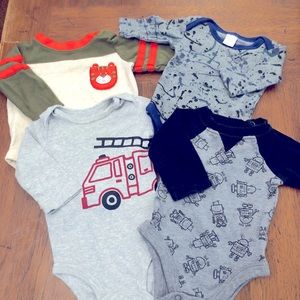 Boys 3 month long sleeve onesies